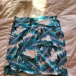 Blue palm skirt